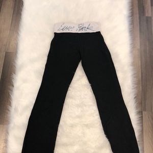 White Foldover Yoga Pants